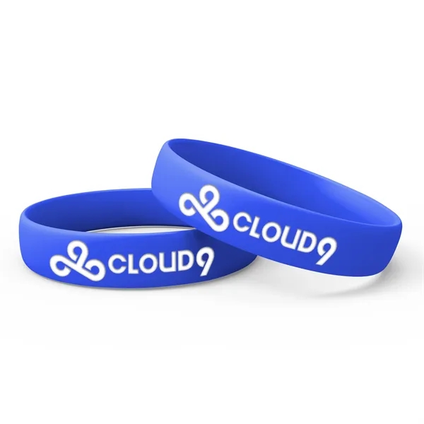 Royal Blue color option for Silicone Wristband   Debossed With 1 Color