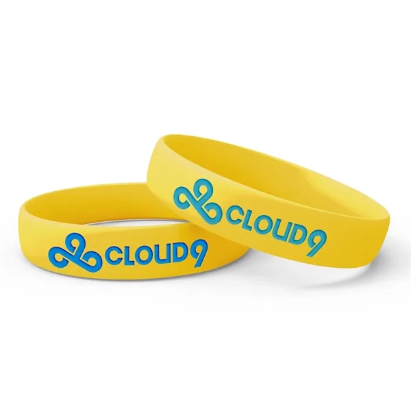 Yellow color option for Silicone Wristband   Debossed With 1 Color