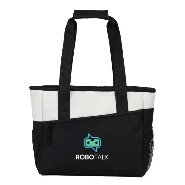 Black-White color option for 20 Can Tote Cooler Bag