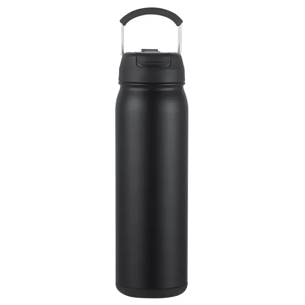 Black color option for 24 Oz Vacuum Bottle With Ss Carry Handle, Rss Liner