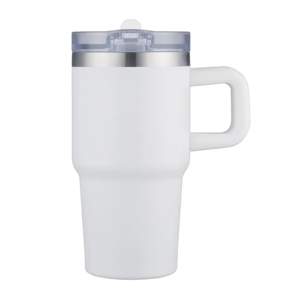 White color option for 20 Oz Vacuum Mug With Ss Plastic Handle, Rss Liner, Pfas Fre