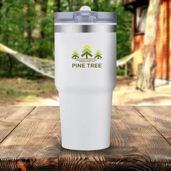 White color option for 20 Oz Double Wall Tumbler With Straw Lid, Pfas Free Powder C