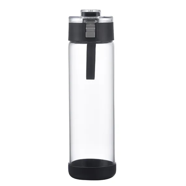 Black color option for 22 Oz Glass Bottle With Locking Lid And Silicone Carry Loop