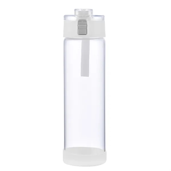 White color option for 22 Oz Glass Bottle With Locking Lid And Silicone Carry Loop