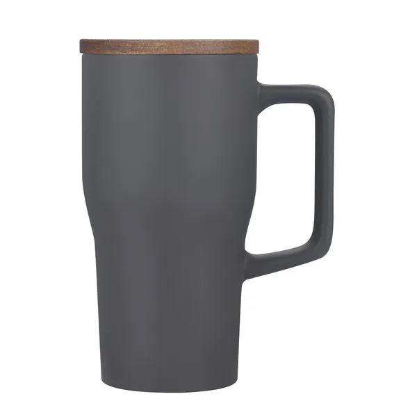 Gray color option for 18 Oz Ceramic Mug With Wood Lid