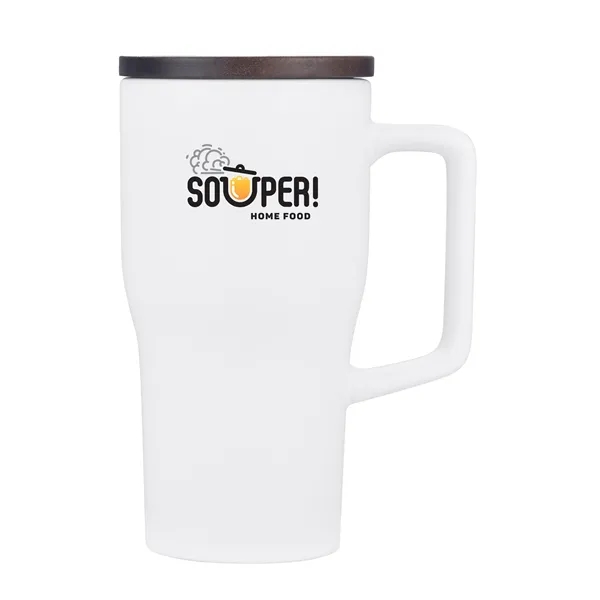 White color option for 18 Oz Ceramic Mug With Wood Lid