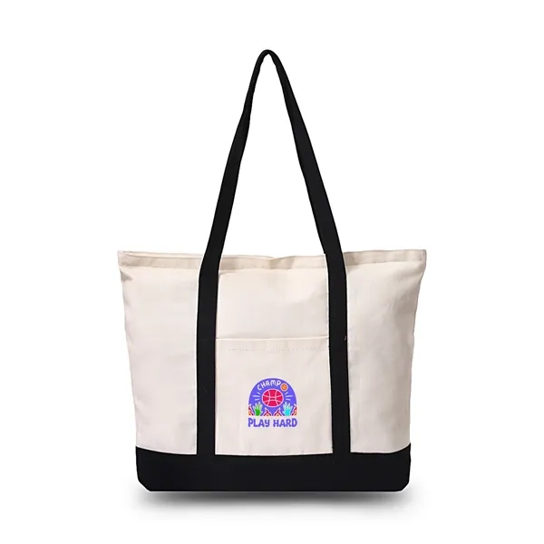 Natural-Black color option for Mini Tote With Pocket