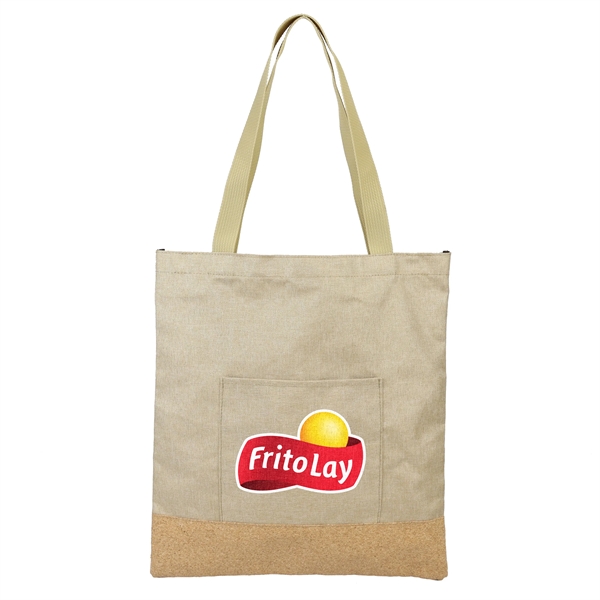 Kraft color option for Cork & Polyester Tote 4 Cp