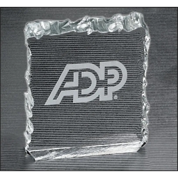 Clear color option for Crushed Ice Paper Weight 3"X3"