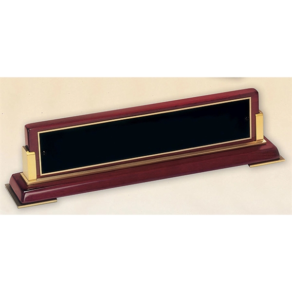 Rosewood Brown-Gold-Black color option for Rosewood Piano Finish Nameplate 10 5/8 X 2 3/4