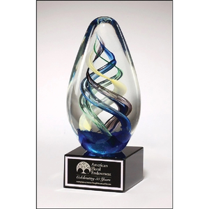 Photo of Eggshaped Art Glass Award 2.75 X 7 1/8