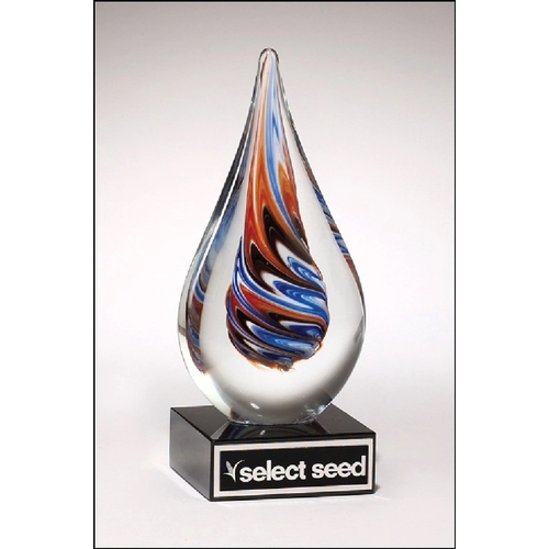 Photo of Teardropshaped Art Glass Award 2 7/8 X 7.5