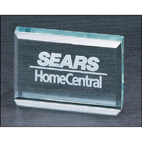 Jade color option for Rectangular Acrylic Paper Weight 2.5 X 4