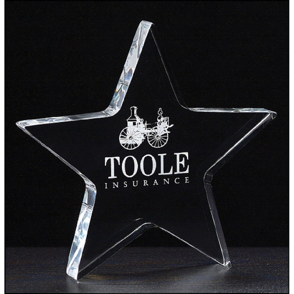 Clear color option for Star Acrylic Paper Weight