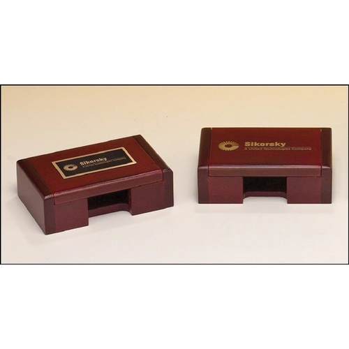 Photo of Rosewood Finish Business Card Box
