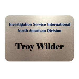 Photo of 2x3 Inch Brushed Aluminum Name Badge