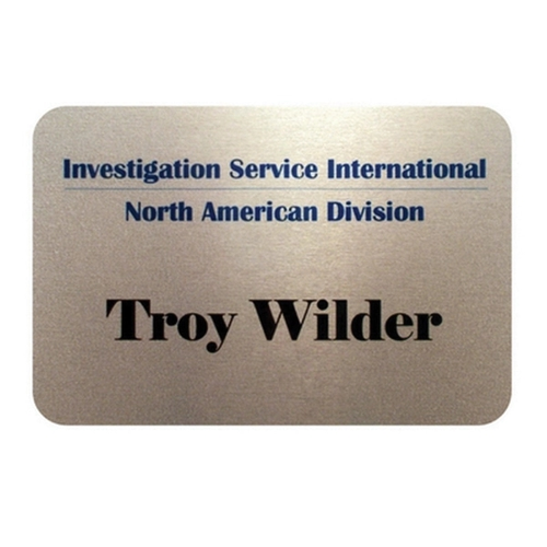 Main photo of 2x3 Inch Brushed Aluminum Name Badge