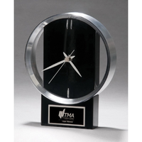 Black And Silver Modern Design Clock 5 5/8x7.75