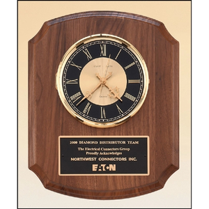 Photo of Walnut Vertical Wall Clock. 10.5 X 13