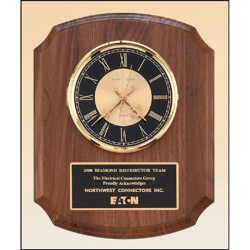 Main photo of Walnut Vertical Wall Clock. 10.5 X 13