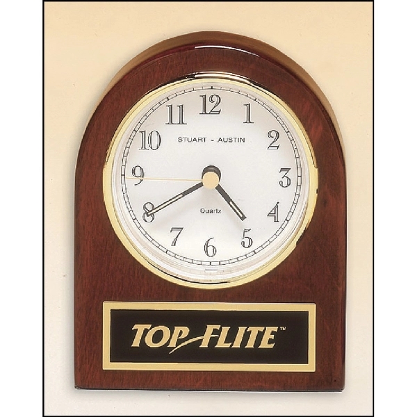 Rosewood Brown-Gold-Black color option for Rosewood Piano Finish Desk Clock 4.5 X 3.5