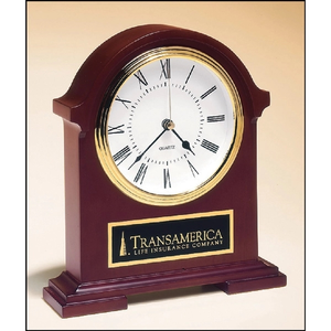 Photo of Napoleon Mantle Clock With Handrubbed Mahogany Finish