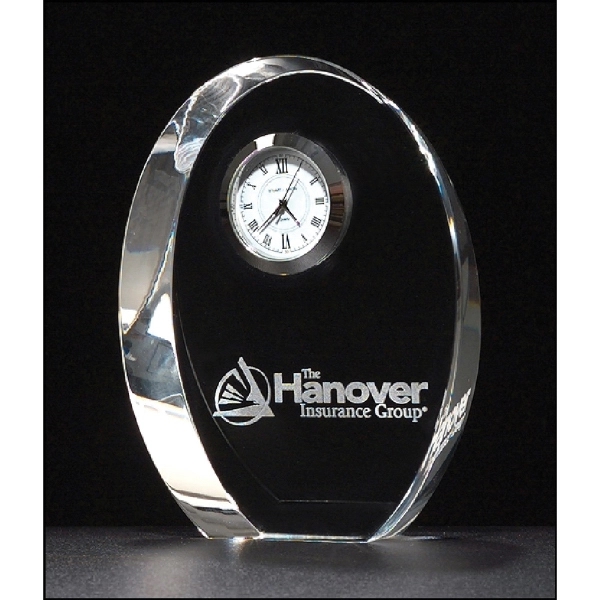 Clear color option for Crystal Desk Clock 3 7/8 X 4 7/8
