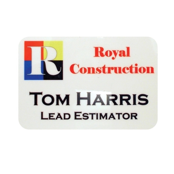 Assorted color option for 2x3 Inch Full Color Name Badge Gloss