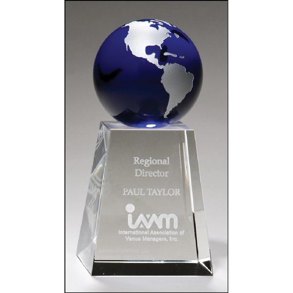 Blue-Clear color option for Crystal Awards 2 5/8x5.25