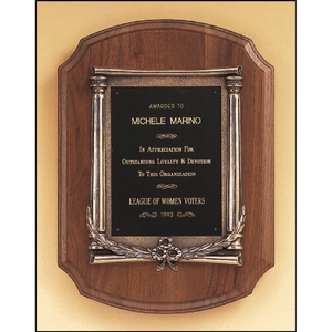 Photo of Walnut Plaque With An Antique Bronze Casting 11x15
