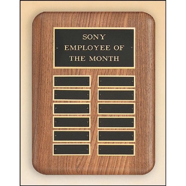 Walnut-Black color option for Walnut Perpetual Plaque 9x12 12 Plates