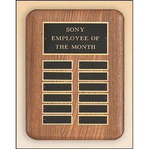 Photo of Walnut Perpetual Plaque 9x12 12 Plates