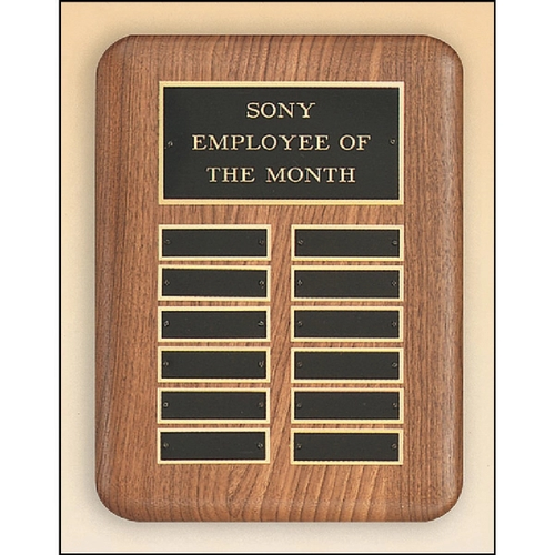 Main photo of Walnut Perpetual Plaque 9x12 12 Plates