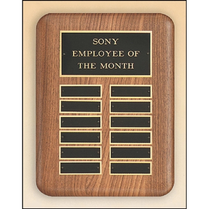 Photo of Walnut Perpetual Plaque 11x15 24 Plates