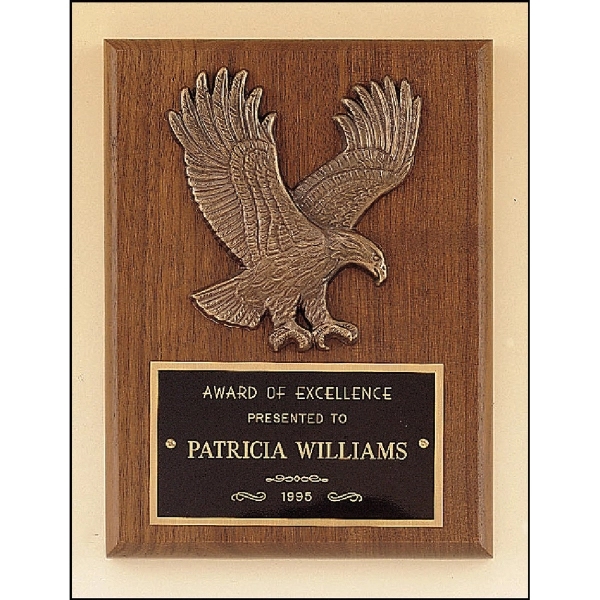 Walnut-Bronze color option for Walnut Plaque With Eagle Casting 6x8