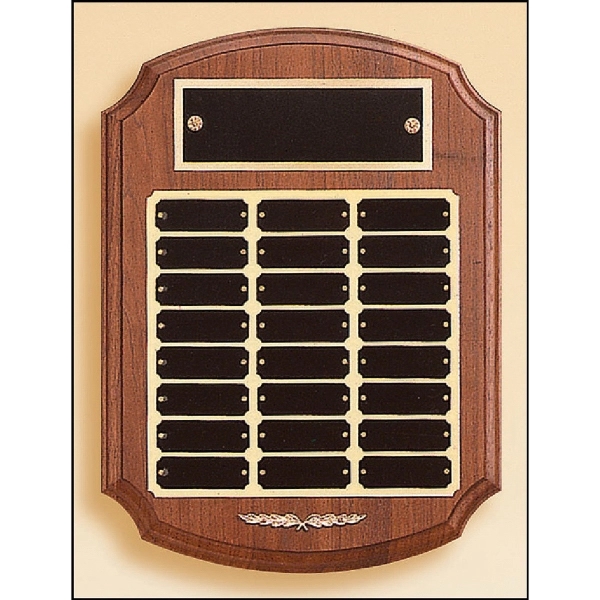 Walnut-Black-Gold color option for Walnut Ornate Perpetual Plaque 9x12 12 Plates