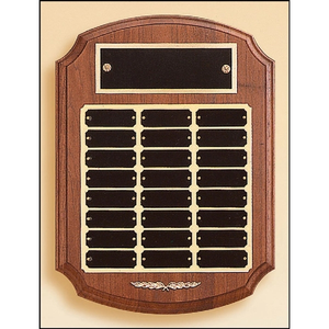 Photo of Walnut Ornate Perpetual Plaque 9x12 12 Plates