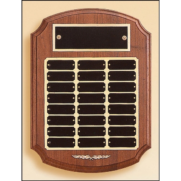 Walnut-Black-Gold color option for Walnut Ornate Perpetual Plaque 11x15 24 Plates