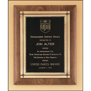 Photo of Walnut Plaque With Antique Bronze Frame 11x14