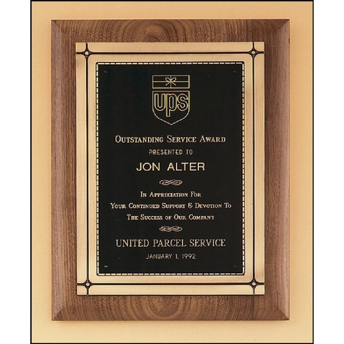 Main photo of Walnut Plaque With Antique Bronze Frame 11x14