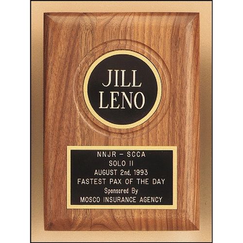 Main photo of Walnut Plaque With Routed Disk Area 5x7