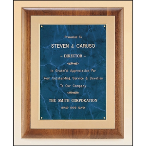 Photo of Walnut Plaque With Gold Embossed Frame 11x14 Sapphire