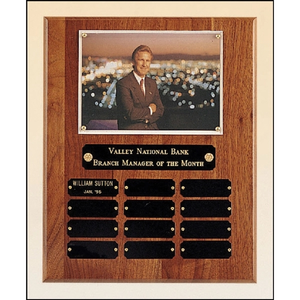 Photo of Walnut Photo Perpetual Plaque