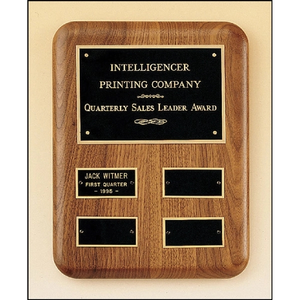 Photo of Solid Walnut Quarterly Award Plaque 8x10.5