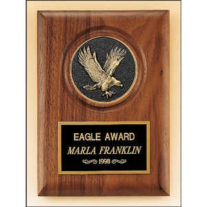 Photo of Walnut Plaque With Eagle Casting 5x7