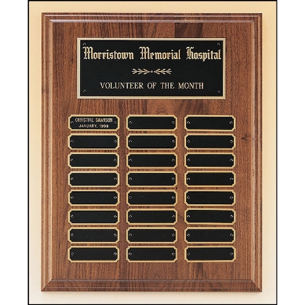 Walnut-Black-Gold color option for Walnut Perpetual Plaque 9x12 12 Plates