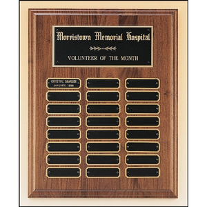 Photo of Walnut Perpetual Plaque 9x12 12 Plates