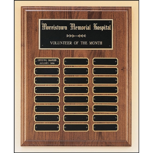 Main photo of Walnut Perpetual Plaque 9x12 12 Plates