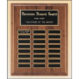 Photo of Walnut Perpetual Plaque 12x15 24 Plates