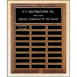 Photo of Walnut Perpetual Plaque 9x12 12 Plates